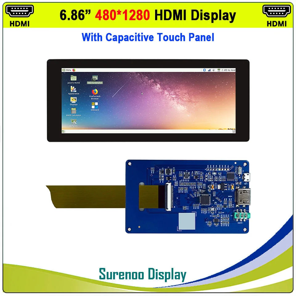 Pantalla Táctil 6.86" IPS 480x1280 – Pantalla Secundaria PC - imagen 2
