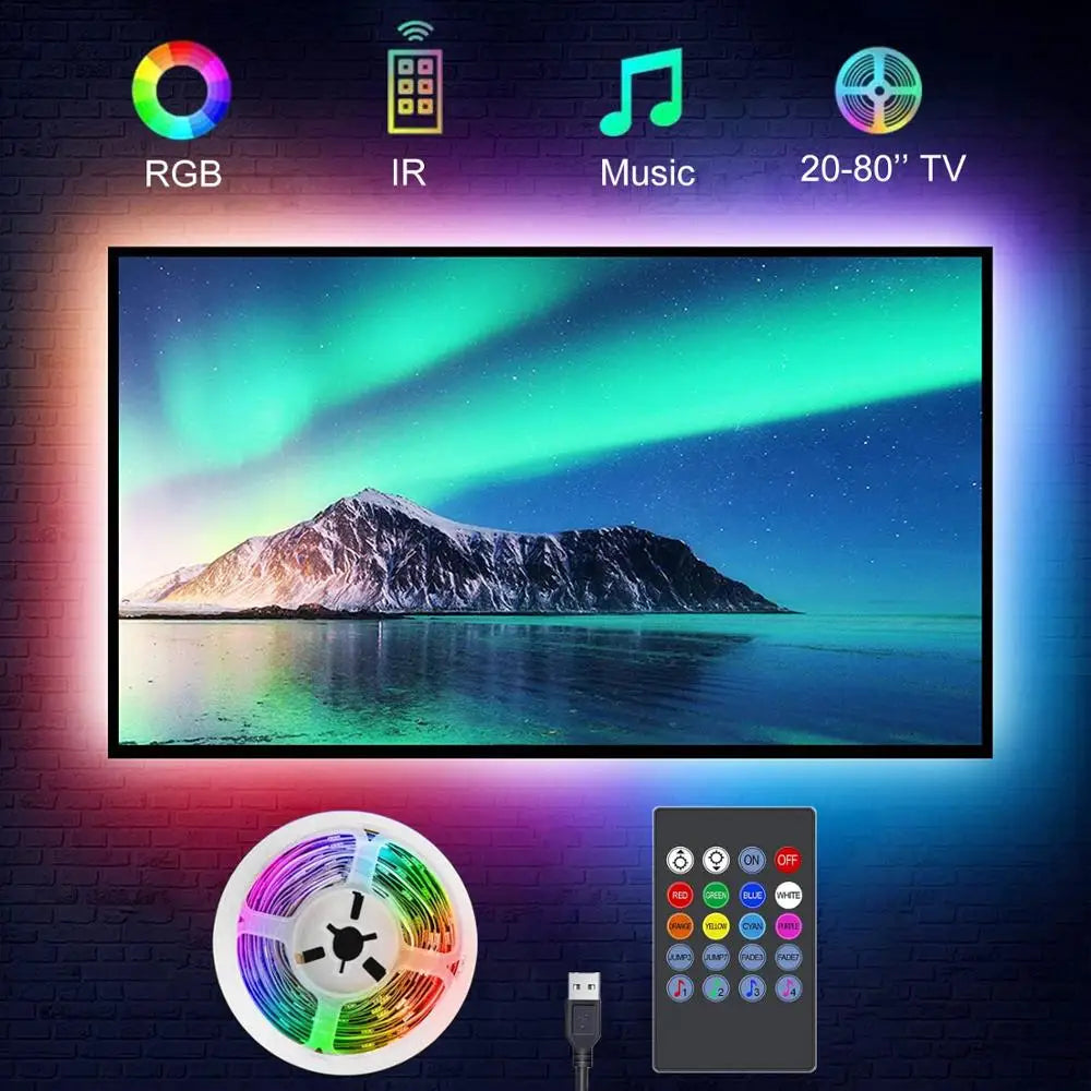 Tira LED Monitor RGB USB – Sincronización con Música - imagen 1