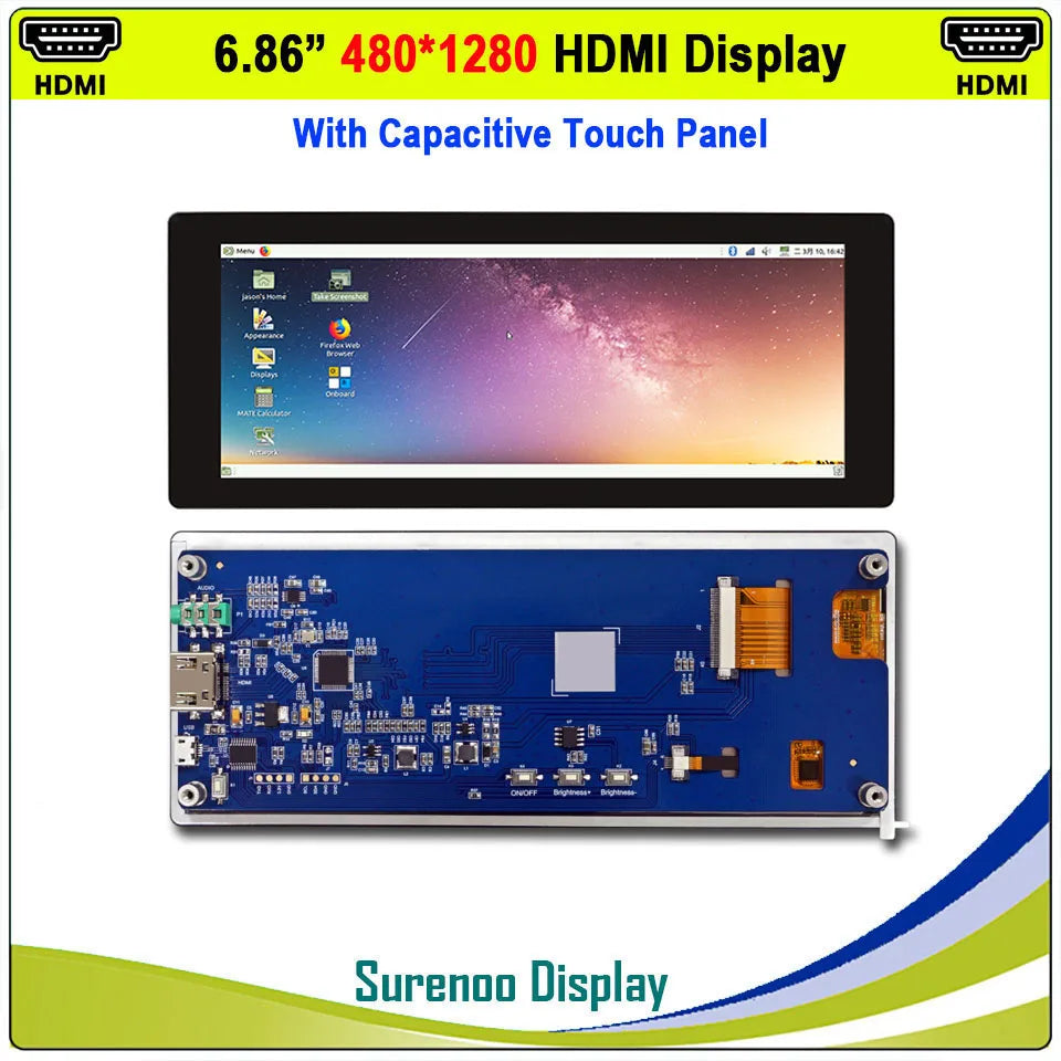 Pantalla Táctil 6.86" IPS 480x1280 – Pantalla Secundaria PC - imagen 1