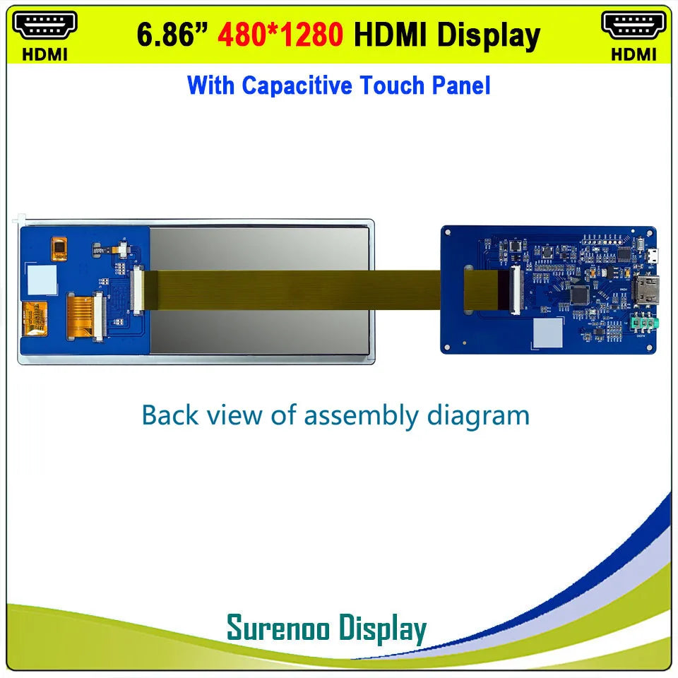 Pantalla Táctil 6.86" IPS 480x1280 – Pantalla Secundaria PC - imagen 3