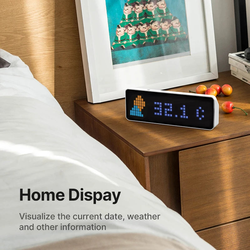 Reloj Pixel Cyber Desk – Ulanzi TC001 Smart Pixel Clock - imagen 5
