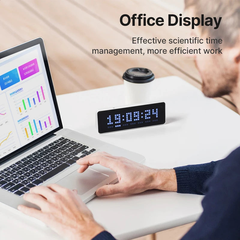 Reloj Pixel Cyber Desk – Ulanzi TC001 Smart Pixel Clock - imagen 6