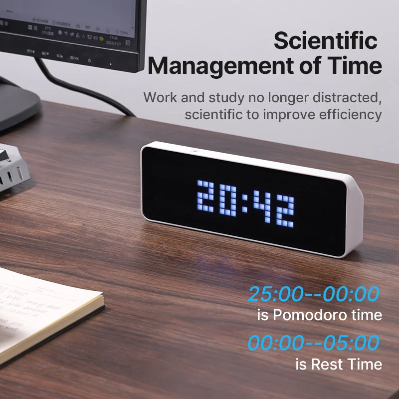 Reloj Pixel Cyber Desk – Ulanzi TC001 Smart Pixel Clock - imagen 2