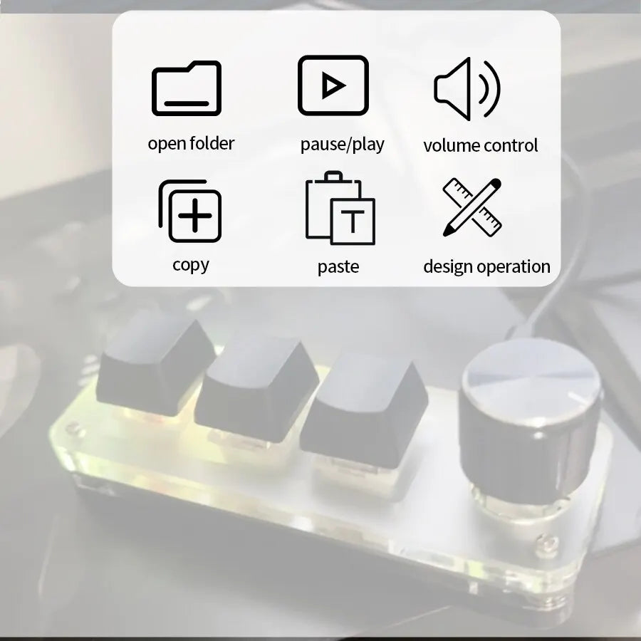 Macropad RGB 3 Teclas + Rueda – Teclado de Atajos - imagen 5