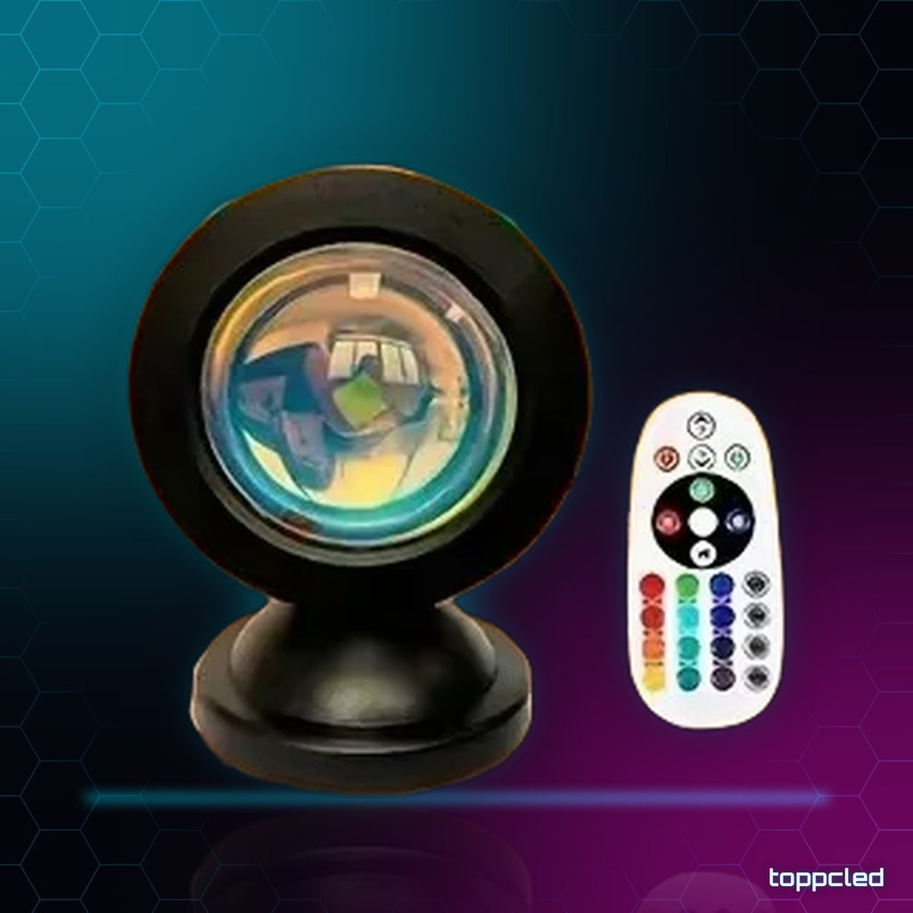 Lámpara Proyector Sunset RGB 16 Colores – Ambiente Desk