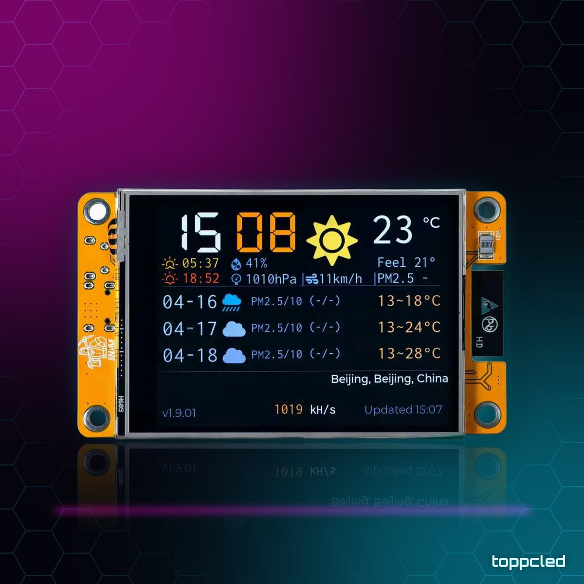 NerdMiner V2 Pantalla 2.8" – Gadget Cripto, Reloj y Tiempo WiFi