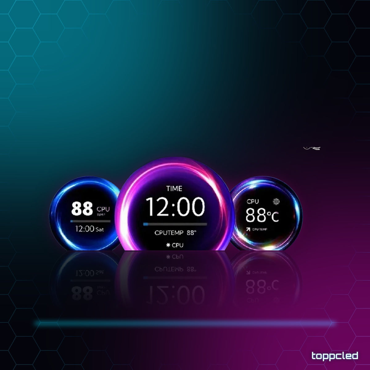 Pantalla Redonda 2.1" IPS 480x480 para Torre – Estilo AIO